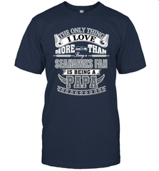 NFL The Only Thing I Love More Than Being A Seattle Seahawks Fan Is Being A Papa Football Men's T-Shirt Men's T-Shirt - belovedtshirt