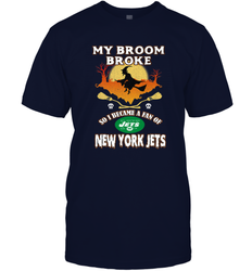 Broom Broke So I Became A fan of New York Jets  NFL Halloween Costume Men's T-Shirt