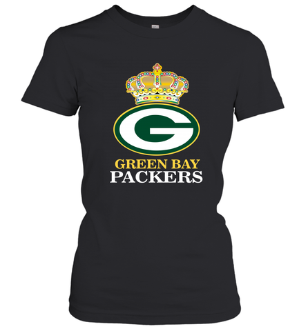 NFL Green Bay Packers Logo Champion Crown Women's T-Shirt Women's T-Shirt / Black / S Women's T-Shirt - belovedtshirt