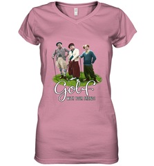 The Three Stooges Golf With Your Friends Women's V-Neck T-Shirt Women's V-Neck T-Shirt - belovedtshirt