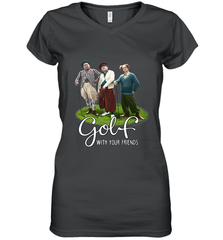 The Three Stooges Golf With Your Friends Women's V-Neck T-Shirt Women's V-Neck T-Shirt - belovedtshirt