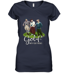 The Three Stooges Golf With Your Friends Women's V-Neck T-Shirt