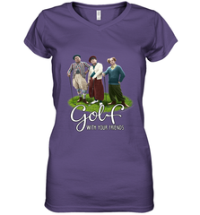 The Three Stooges Golf With Your Friends Women's V-Neck T-Shirt Women's V-Neck T-Shirt - belovedtshirt