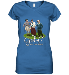 The Three Stooges Golf With Your Friends Women's V-Neck T-Shirt Women's V-Neck T-Shirt - belovedtshirt