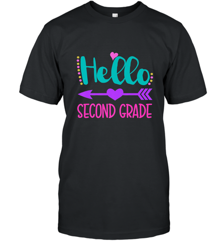 Hello Second Grade 2nd Grade Teachers Students Gift Men's T-Shirt Men's T-Shirt / Black / S Men's T-Shirt - belovedtshirt