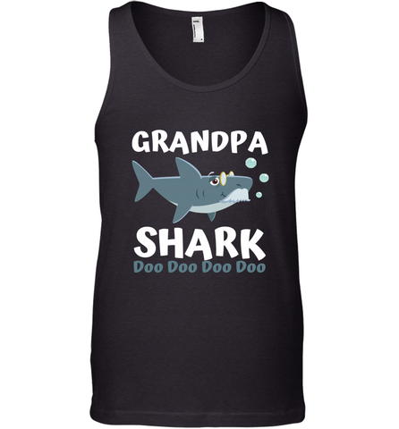 Grandpa Shark Family Shark Men's Tank Top Men's Tank Top / Black / XS Men's Tank Top - belovedtshirt