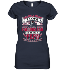 NFL The Only Thing I Love More Than Being A Atlanta Falcons Fan Is Being A Papa Football Women's V-Neck T-Shirt Women's V-Neck T-Shirt - belovedtshirt