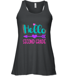 Hello Second Grade 2nd Grade Teachers Students Gift Women's Racerback Tank