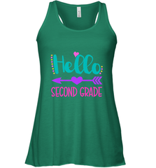 Hello Second Grade 2nd Grade Teachers Students Gift Women's Racerback Tank Women's Racerback Tank - belovedtshirt