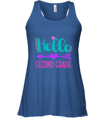 Hello Second Grade 2nd Grade Teachers Students Gift Women's Racerback Tank Women's Racerback Tank - belovedtshirt