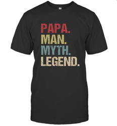 Papa Man Myth Legend Dad Father Men's T-Shirt