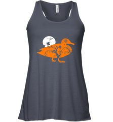 Funny Gift Witch Bat Web Moon Pumpkin Tree in Halloween Duck Women's Racerback Tank Women's Racerback Tank - belovedtshirt