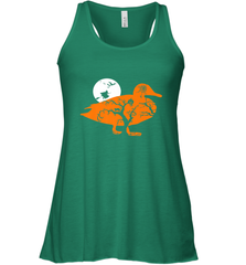 Funny Gift Witch Bat Web Moon Pumpkin Tree in Halloween Duck Women's Racerback Tank Women's Racerback Tank - belovedtshirt