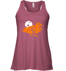 Funny Gift Witch Bat Web Moon Pumpkin Tree in Halloween Duck Women's Racerback Tank Women's Racerback Tank - belovedtshirt