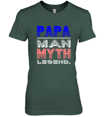 Papa Man Myth Legend Father's Day Dad Veteran Women's Premium T-Shirt Women's Premium T-Shirt - belovedtshirt