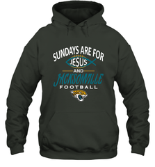 Sundays Are For Jesus and Jacksonville Funny Football Hooded Sweatshirt Hooded Sweatshirt - belovedtshirt
