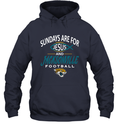 Sundays Are For Jesus and Jacksonville Funny Football Hooded Sweatshirt