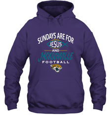 Sundays Are For Jesus and Jacksonville Funny Football Hooded Sweatshirt Hooded Sweatshirt - belovedtshirt