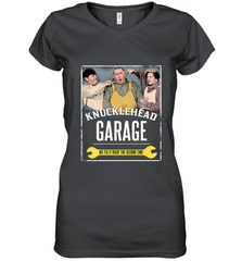 Knucklehead Garage Women's V-Neck T-Shirt Women's V-Neck T-Shirt - belovedtshirt