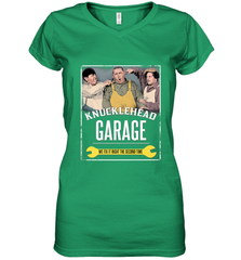 Knucklehead Garage Women's V-Neck T-Shirt Women's V-Neck T-Shirt - belovedtshirt