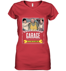 Knucklehead Garage Women's V-Neck T-Shirt Women's V-Neck T-Shirt - belovedtshirt