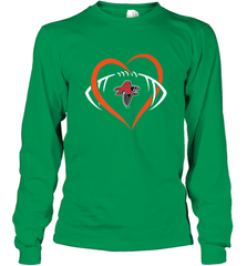 NFLAtlanta Falcons Heart Love Football Long Sleeve T-Shirt Long Sleeve T-Shirt - belovedtshirt