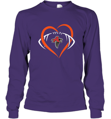 NFLAtlanta Falcons Heart Love Football Long Sleeve T-Shirt Long Sleeve T-Shirt - belovedtshirt