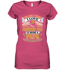 NFL The Only Thing I Love More Than Being A Cleveland Browns Fan Is Being A Papa Football Women's V-Neck T-Shirt Women's V-Neck T-Shirt - belovedtshirt
