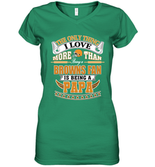 NFL The Only Thing I Love More Than Being A Cleveland Browns Fan Is Being A Papa Football Women's V-Neck T-Shirt Women's V-Neck T-Shirt - belovedtshirt