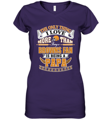 NFL The Only Thing I Love More Than Being A Cleveland Browns Fan Is Being A Papa Football Women's V-Neck T-Shirt Women's V-Neck T-Shirt - belovedtshirt