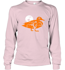 Funny Gift Witch Bat Web Moon Pumpkin Tree in Halloween Duck Long Sleeve T-Shirt Long Sleeve T-Shirt - belovedtshirt
