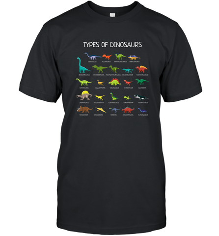 Types Of Dinosaurs Men's T-Shirt Men's T-Shirt / Black / S Men's T-Shirt - belovedtshirt