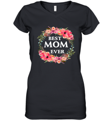 Cool Best Mom Ever Women's V-Neck T-Shirt Women's V-Neck T-Shirt - belovedtshirt