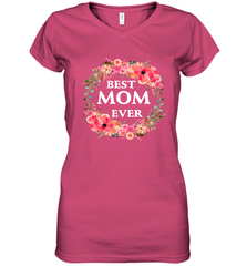 Cool Best Mom Ever Women's V-Neck T-Shirt Women's V-Neck T-Shirt - belovedtshirt
