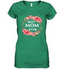 Cool Best Mom Ever Women's V-Neck T-Shirt Women's V-Neck T-Shirt - belovedtshirt