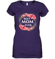 Cool Best Mom Ever Women's V-Neck T-Shirt Women's V-Neck T-Shirt - belovedtshirt