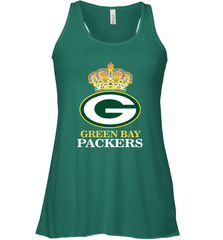 NFL Green Bay Packers Logo Champion Crown Women's Racerback Tank Women's Racerback Tank - belovedtshirt