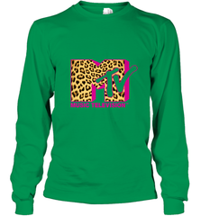 MTV Logo Leopard Print Long Sleeve T-Shirt Long Sleeve T-Shirt - belovedtshirt