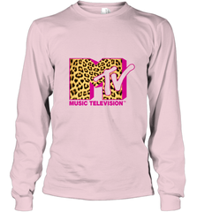 MTV Logo Leopard Print Long Sleeve T-Shirt Long Sleeve T-Shirt - belovedtshirt