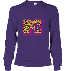 MTV Logo Leopard Print Long Sleeve T-Shirt Long Sleeve T-Shirt - belovedtshirt