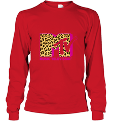 MTV Logo Leopard Print Long Sleeve T-Shirt Long Sleeve T-Shirt - belovedtshirt