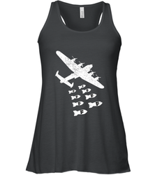 Christmas Gift Idea Bomber Dropping F Bombs Funny Women's Racerback Tank