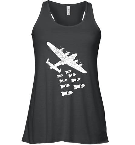 Christmas Gift Idea Bomber Dropping F Bombs Funny Women's Racerback Tank Women's Racerback Tank / Black / XS Women's Racerback Tank - belovedtshirt
