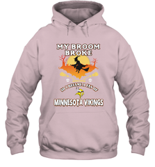 Broom Broke So I Became A Fan of Minnesota Viking NFL Halloween Costume Hooded Sweatshirt Hooded Sweatshirt - belovedtshirt
