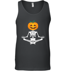 Halloween Yoga Zen Meditation Pumpkin skeleton Gift idea Men's Tank Top