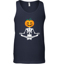 Halloween Yoga Zen Meditation Pumpkin skeleton Gift idea Men's Tank Top