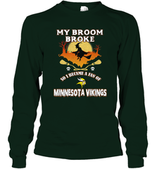 Broom Broke So I Became A Fan of Minnesota Viking NFL Halloween Costume Long Sleeve T-Shirt Long Sleeve T-Shirt - belovedtshirt