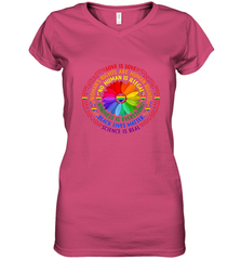 Rainbow Black Lives Matter Science LGBT Pride Flower Women's V-Neck T-Shirt Women's V-Neck T-Shirt - belovedtshirt