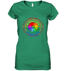 Rainbow Black Lives Matter Science LGBT Pride Flower Women's V-Neck T-Shirt Women's V-Neck T-Shirt - belovedtshirt