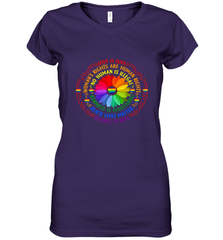 Rainbow Black Lives Matter Science LGBT Pride Flower Women's V-Neck T-Shirt Women's V-Neck T-Shirt - belovedtshirt